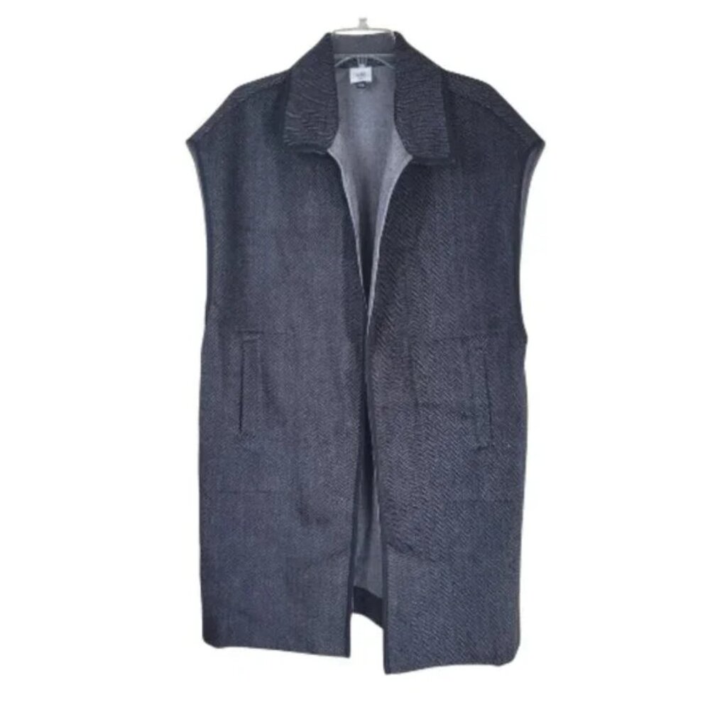 Cabi Novel Open Front Long Vest Sleeveless Layering Jacket Women's